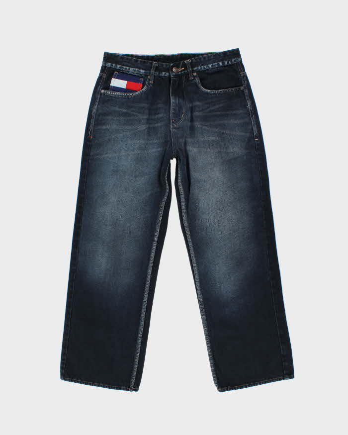 Tommy Hilfiger x Romeo Hunte Y2K Dark Wash Denim Wide Leg Jeans - W34 L29