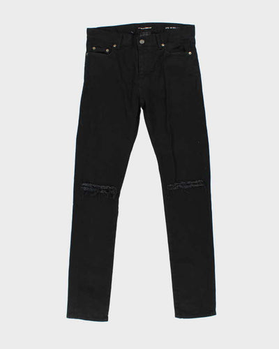 SS2015 Saint Laurent D02 Black Ripped Knee Skinny Jeans - W32 L33