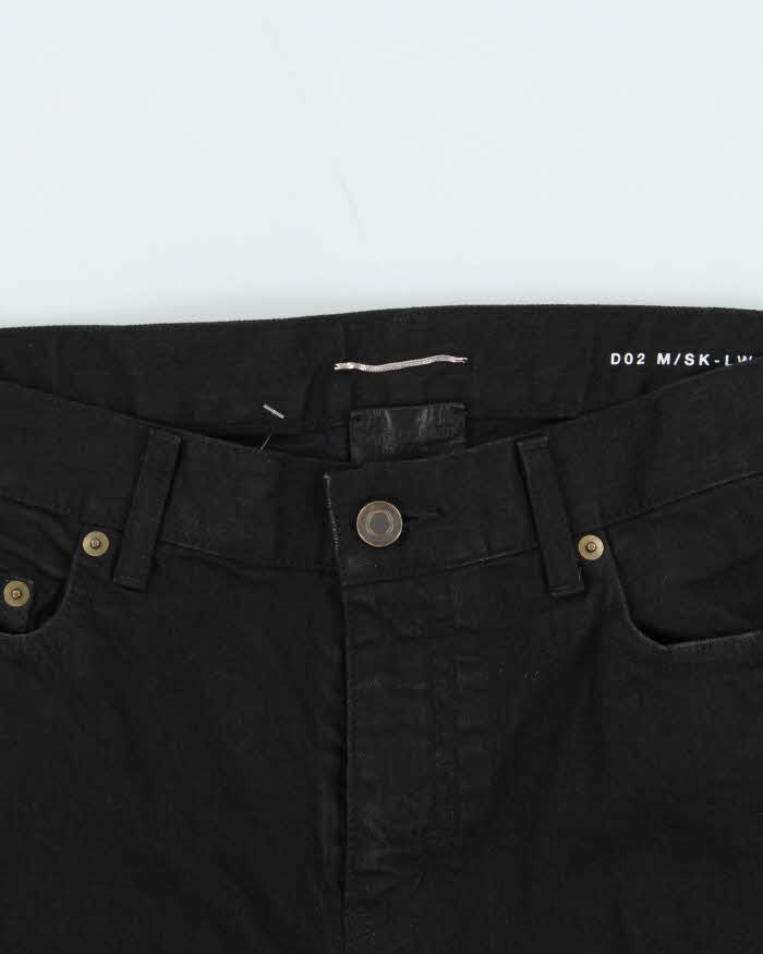 SS2015 Saint Laurent D02 Black Ripped Knee Skinny Jeans - W32 L33