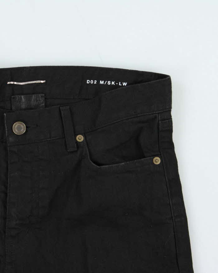 SS2015 Saint Laurent D02 Black Ripped Knee Skinny Jeans - W32 L33
