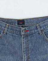 Vintage Y2K 00s Tommy Hilfiger Two-Tone Wash Wide Leg Jeans - W38 L32