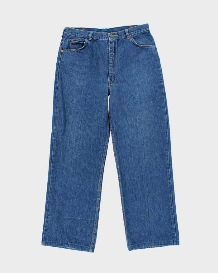 Vintage 1990s Big Blue Wide Straight Leg Jeans - W34 L30