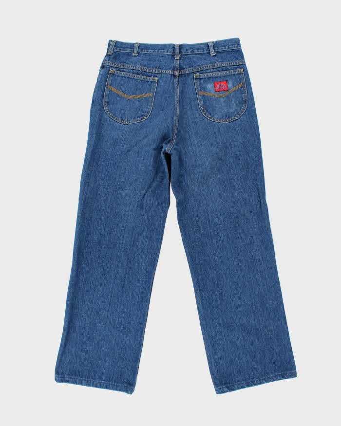 Vintage 1990s Big Blue Wide Straight Leg Jeans - W34 L30