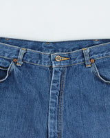 Vintage 1990s Big Blue Wide Straight Leg Jeans - W34 L30