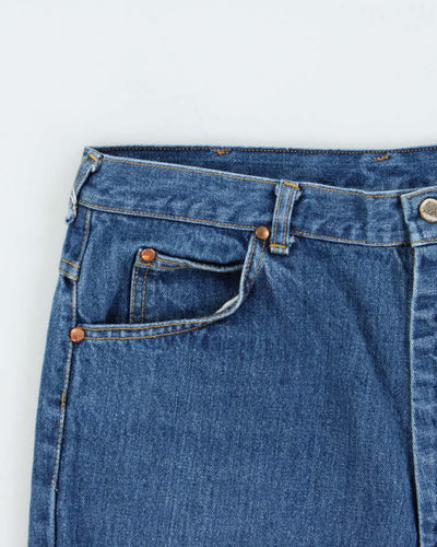 Vintage 1990s Big Blue Wide Straight Leg Jeans - W34 L30