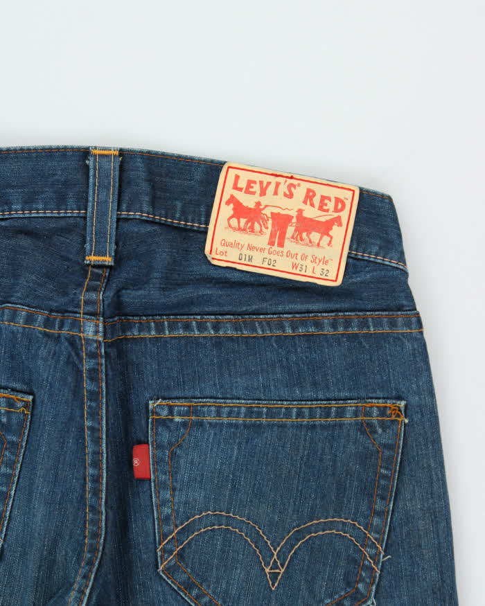 Vintage 2002 Levi's Red 01M F02 Made In Croatia Japanese Denim Straight Leg Jeans - W33 L28