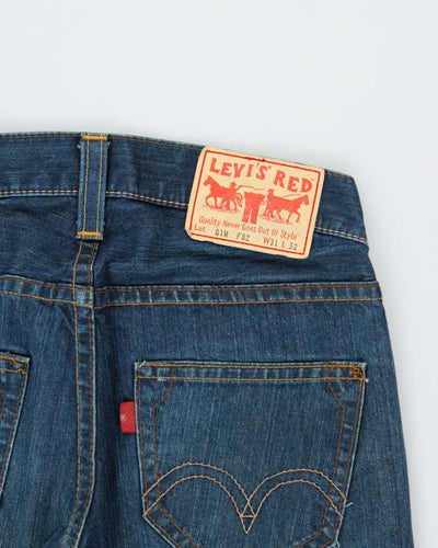 Vintage 2002 Levi's Red 01M F02 Made In Croatia Japanese Denim Straight Leg Jeans - W33 L28