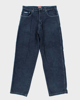 Vintage Y2K 00s Exco Embroidered Dark Denim Wide Leg Jeans - W34 L32