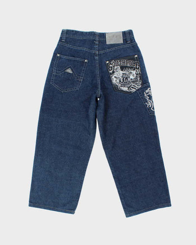 Vintage Y2K 00s Southpole Embroidered Baggy Hip Hop Jeans - W32 L26