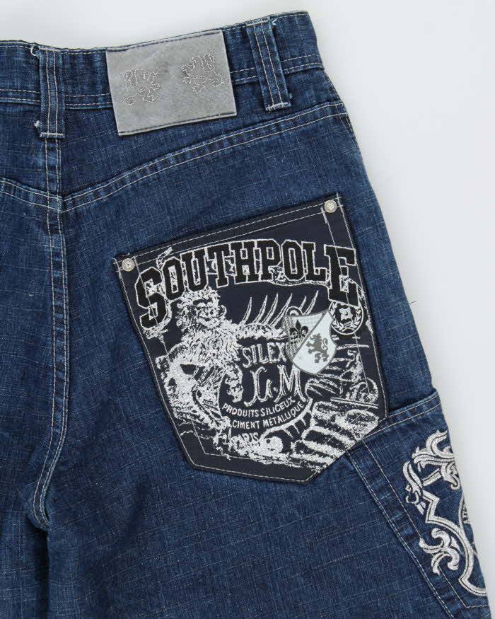 Vintage Y2K 00s Southpole Embroidered Baggy Hip Hop Jeans - W32 L26