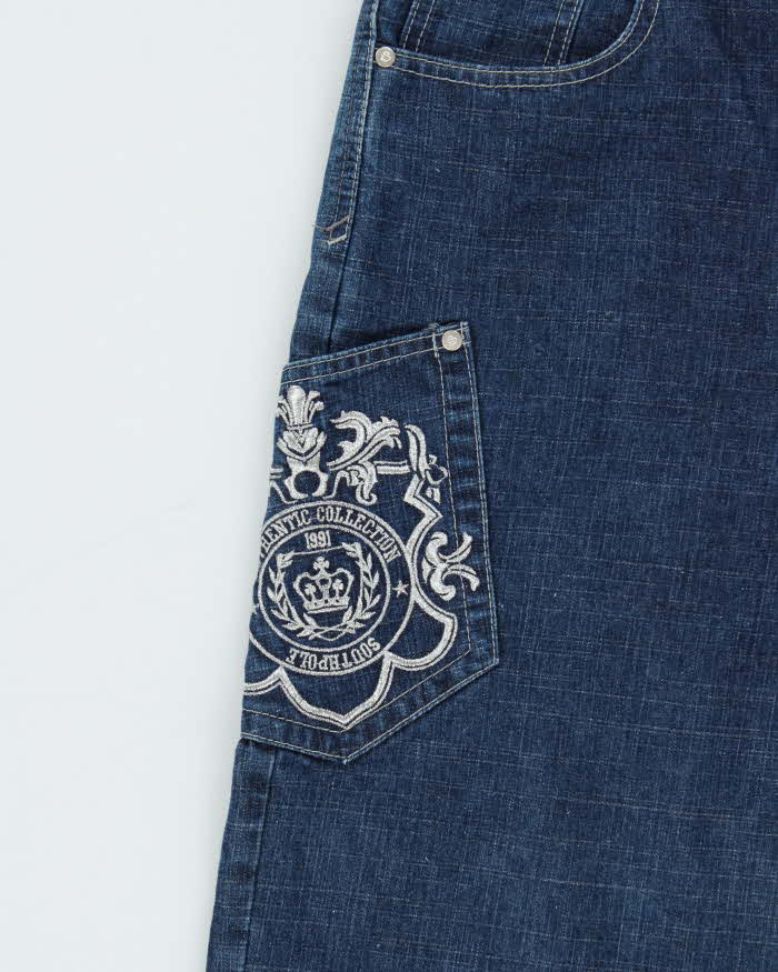 Vintage Y2K 00s Southpole Embroidered Baggy Hip Hop Jeans - W32 L26