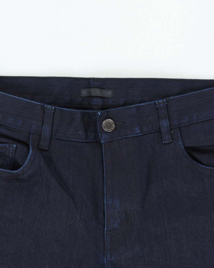 AW2018 Prada Indigo Dark Denim Tapered Straight Leg Jeans - W34 L27