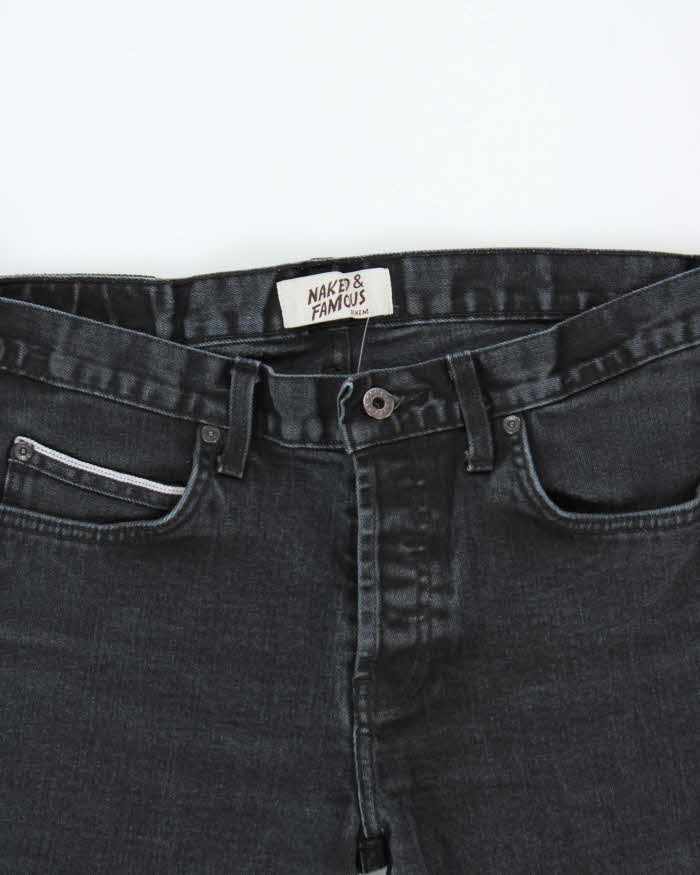 Naked &amp; Famous Black Skinny Fit Jeans - W34 L32