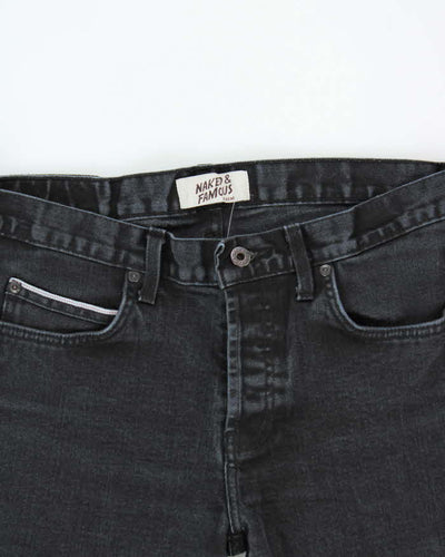 Naked & Famous Black Skinny Fit Jeans - W34 L32
