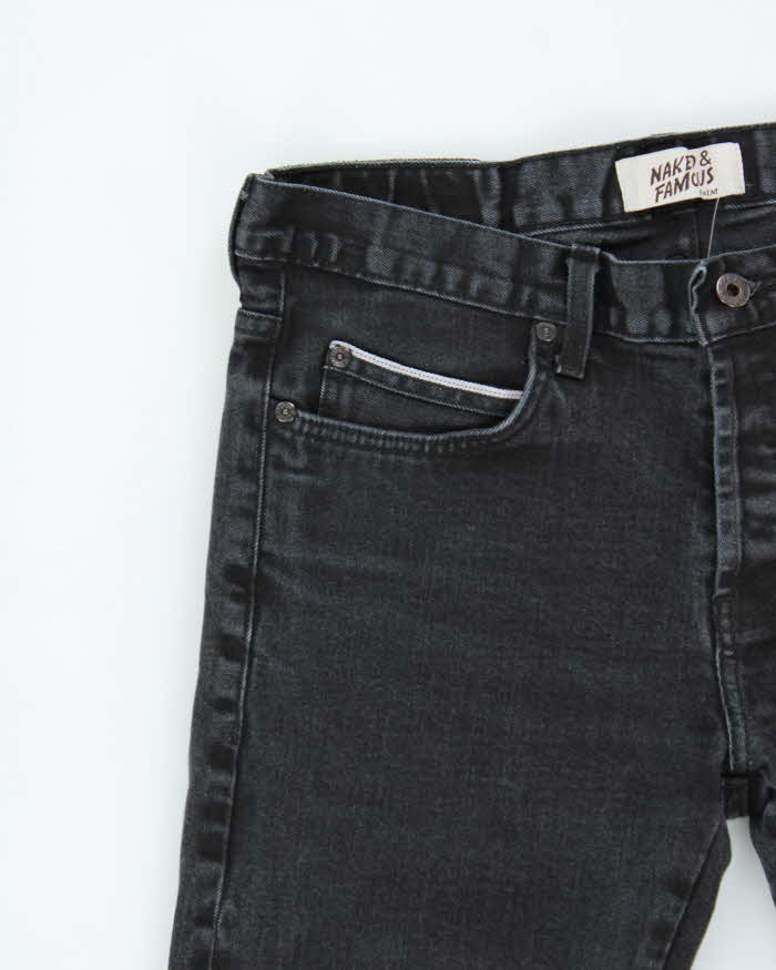 Naked &amp; Famous Black Skinny Fit Jeans - W34 L32