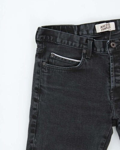 Naked & Famous Black Skinny Fit Jeans - W34 L32