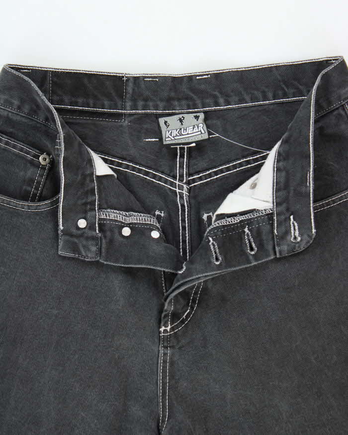 Vintage 1990s Y2K Kikwear LA Baggy Wide Leg Jeans - W30 L27