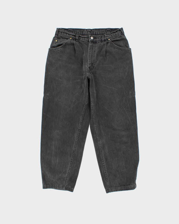 Vintage 1990s Levi's Black Label Tapered Wide Leg Jeans - W32 L27