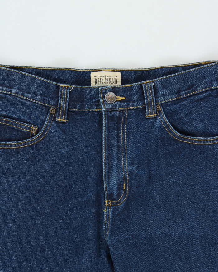 Vintage Red Head Dark Wash Denim Straight Leg Jeans - W32L32