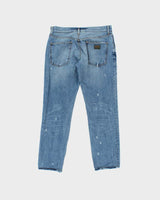 Vintage Dolce &amp; Gabbana Light Denim Distressed Slim Fit Jeans - W32 L29