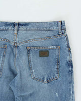 Vintage Dolce &amp; Gabbana Light Denim Distressed Slim Fit Jeans - W32 L29