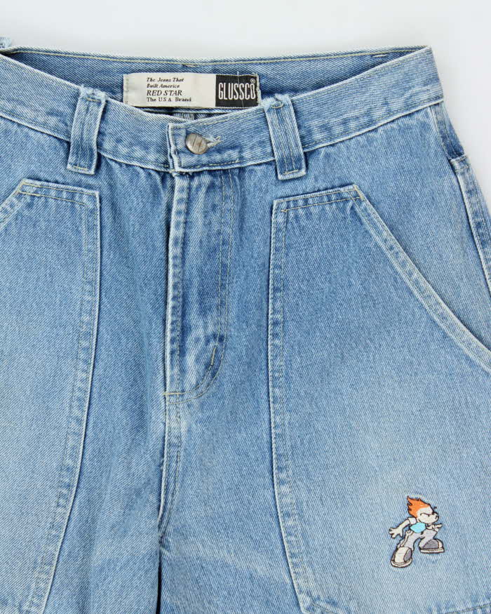 Vintage 1990s Glussco Wide Leg Denim Jeans - W30 L30
