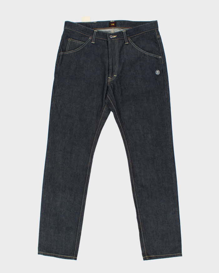 Deadstock Lee x Stussy Raw Japanese Denim Slim Straight Leg Jeans - W34 L32