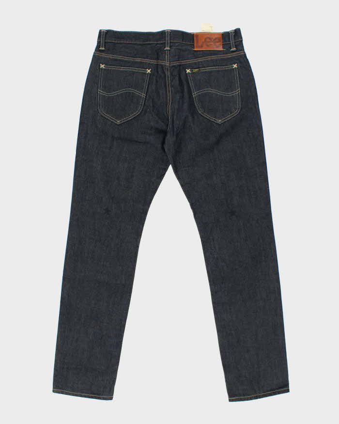 Deadstock Lee x Stussy Raw Japanese Denim Slim Straight Leg Jeans - W34 L32