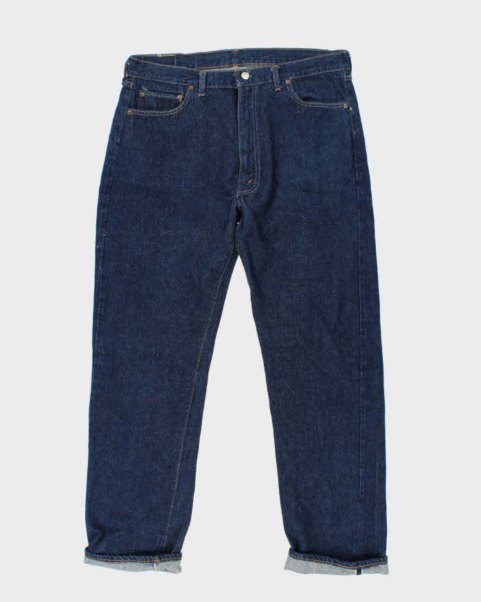 Vintage 1970s Levi's 502 16 Stamped Made In USA Raw Denim Selvedge Edge Straight Leg Tapered Jeans - W38 L34