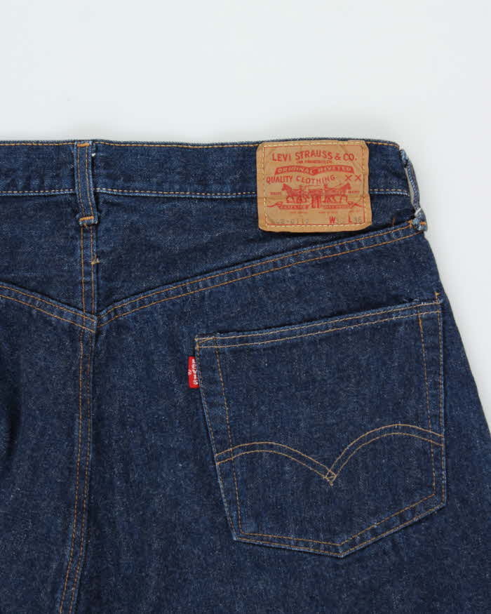 Vintage 1970s Levi's 502 16 Stamped Made In USA Raw Denim Selvedge Edge Straight Leg Tapered Jeans - W38 L34