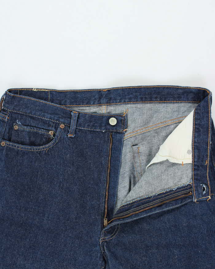 Vintage 1970s Levi's 502 16 Stamped Made In USA Raw Denim Selvedge Edge Straight Leg Tapered Jeans - W38 L34