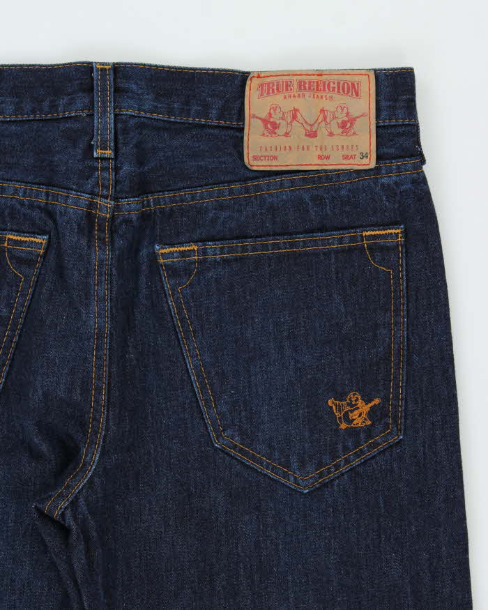 Vintage True Religion Japanese Selvedge Denim Straight Leg Jeans - W34 L32