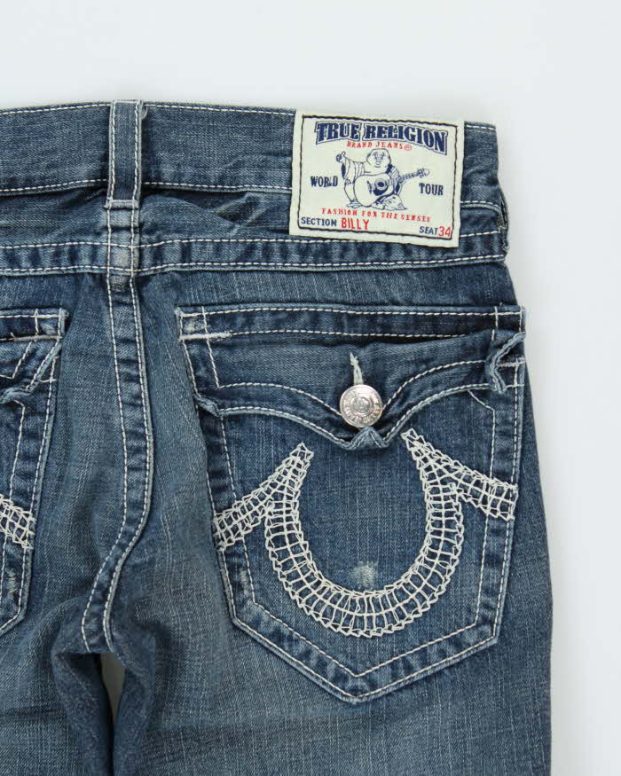 Vintage Y2K 00s True Religion Billy Flap Straight Leg Bootcut Jeans - W33 L32