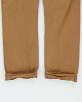 Naked &amp; Famous Weird Guy Duck Canvas Selvedge Tan Straight Leg Denim Jeans - W36 L34