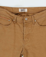 Naked &amp; Famous Weird Guy Duck Canvas Selvedge Tan Straight Leg Denim Jeans - W36 L34