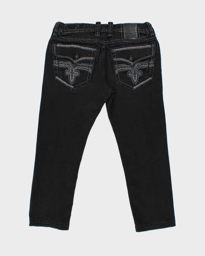 Vintage Y2K 00s Rock Revival Contrast Stitch Rey Straight Leg Denim Jeans - W36 L28
