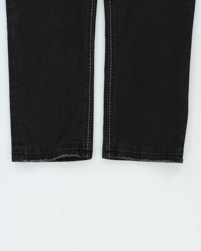 Vintage Y2K 00s Rock Revival Contrast Stitch Rey Straight Leg Denim Jeans - W36 L28