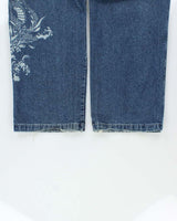 Vintage 1990s JNCO Dragon Super Wide Leg Baggy Denim Jeans - W33 L30