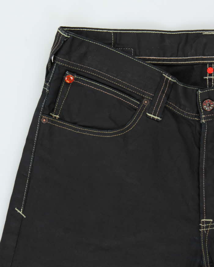 Vintage Y2K 00s Evisu x Puma Black Wide Leg Denim Jeans - W36 L26