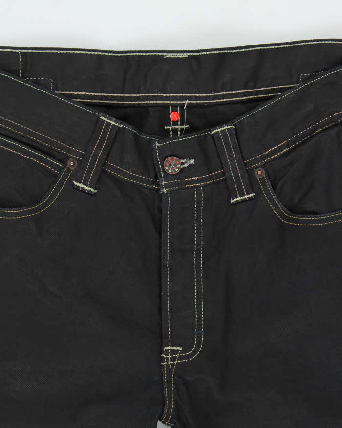 Vintage Y2K 00s Evisu x Puma Black Wide Leg Denim Jeans - W36 L26