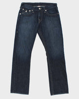 Vintage True Religion Flap Pocket Indigo Straight Leg Denim Jeans - W34 L34