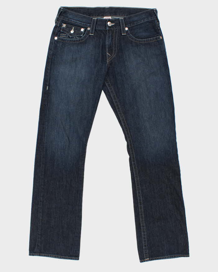 Vintage True Religion Flap Pocket Indigo Straight Leg Denim Jeans - W34 L34