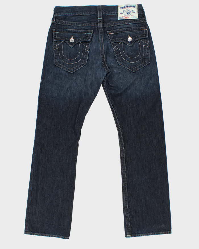 Vintage True Religion Flap Pocket Indigo Straight Leg Denim Jeans - W34 L34