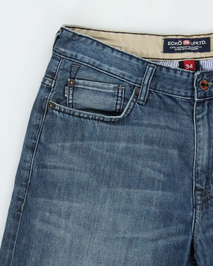 Vintage Y2K 00s Ecko UNLTD Baggy Fit Wide Leg Denim Jeans - W34 L32