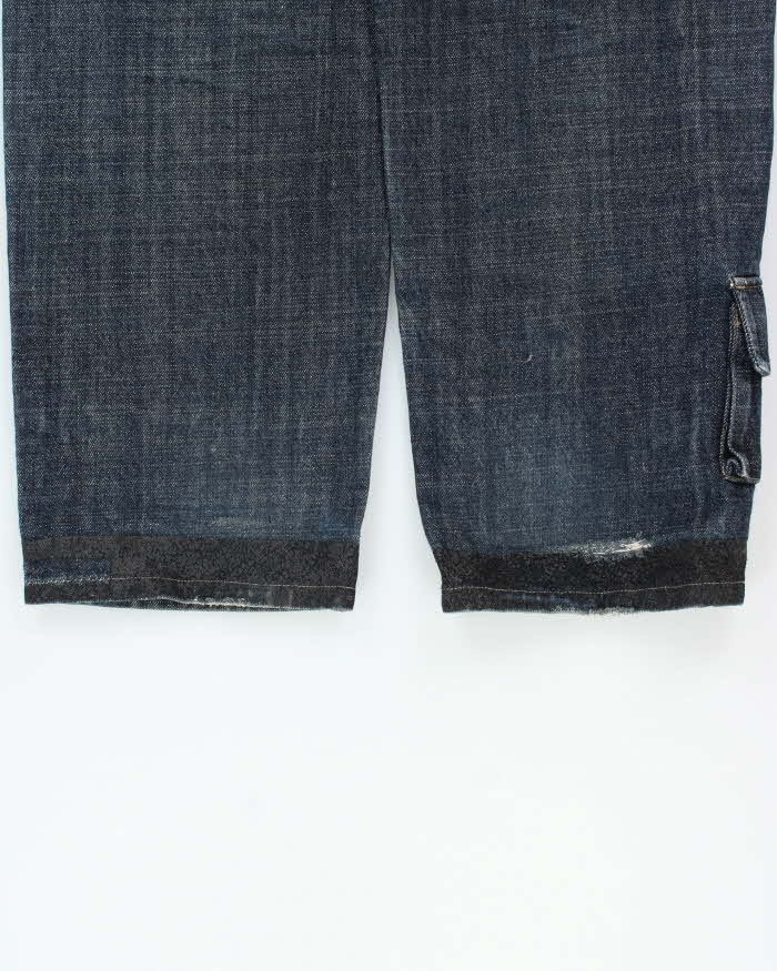 Vintage Y2K 00s Ecko UNLTD Complex Denim Foundry Indigo Wide Leg Jeans - W34 L31