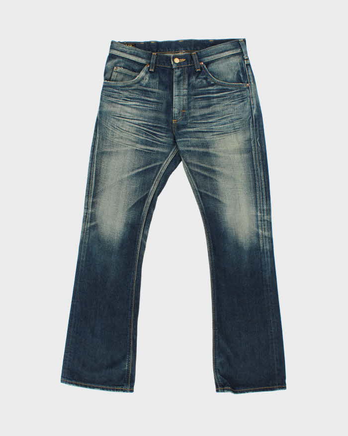 Vintage Y2K 00s Lee Riders Japanese Indigo Denim Low Rise Bootcut Jeans - W32 L31