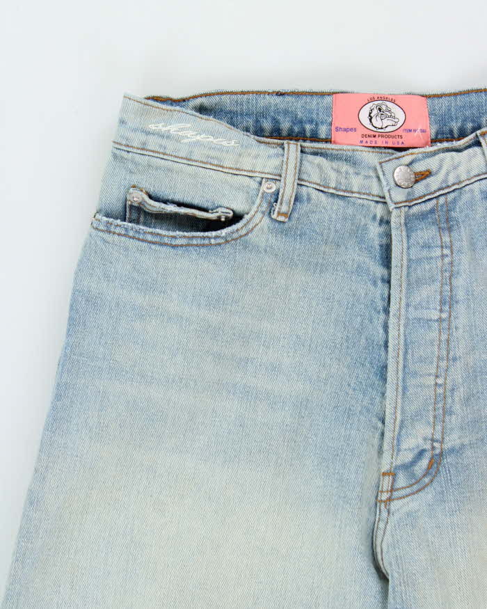 Shapes LA Made In USA Light Denim Wide Leg Jeans - W32 L29