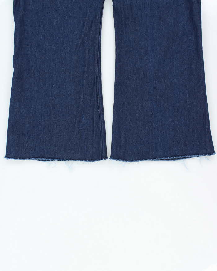 Vintage 1996 U.S Navy Service Indigo Denim Wide Leg Flared Jeans - W34 L28