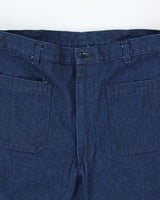 Vintage 1996 U.S Navy Service Indigo Denim Wide Leg Flared Jeans - W34 L28