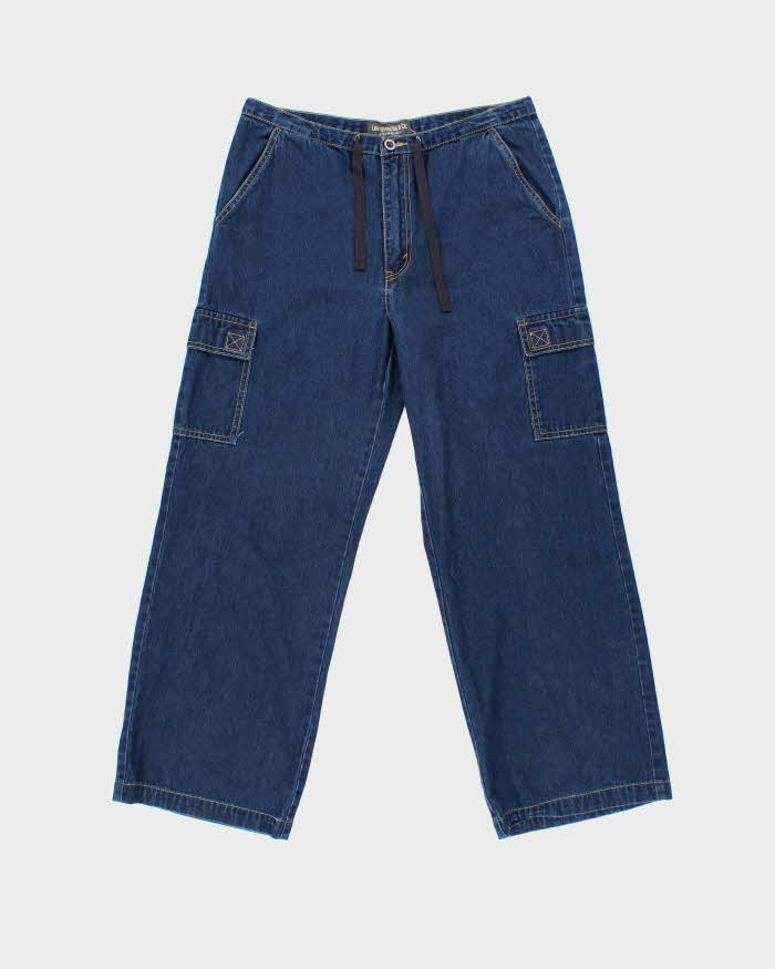 Vintage 1990s Levi's White Tag Wide Leg Cargo Jeans - W32 L28